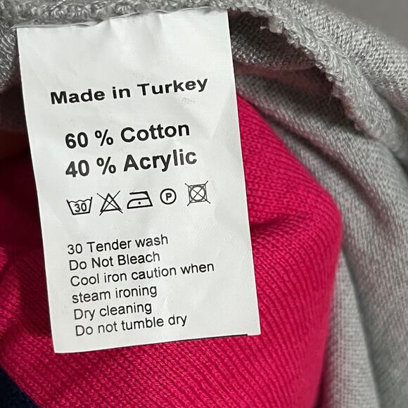 Angel Gray Paint Splatter With Pink Sleeve Zip Up Cardigan Sz-Medium - Picture 9 of 9